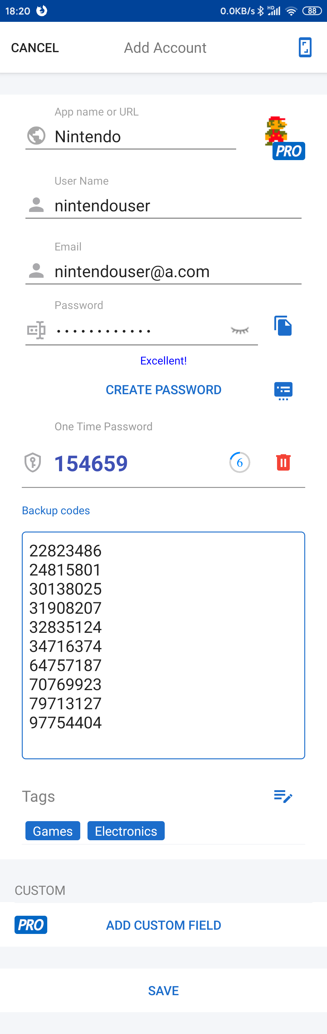 Authenticator App for Nintendo Account